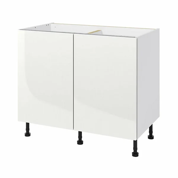 Achat Castorama Meuble Bas De Cuisine GoodHome Stevia Blanc H. 72 Cm X L. 100 Cm 1